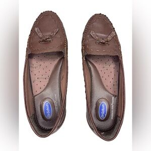 Dr. Scholl's Women's Brown Leather Loafers Double Air-Pillo Insoles Size 6.5